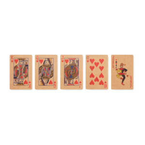 Klassische Spielkarten aus Recyclingpapier in einer Recyclingpapierbox. 54 Karten.-Beige-8719941052291-6