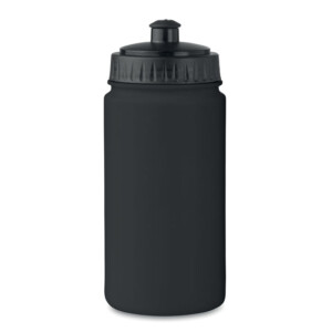 Sportwasserflasche aus stabilem BPA-freiem PE-Kunststoff. Fassungsvermögen 500ml. Anti-Leck.-Schwarz-8719941026414