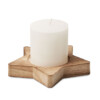 Sternförmiger Pappel-Kerzenhalter mit Vanille-Duftkerze.-Holz-8719941054042