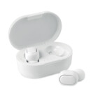 Kabelloser True Wireless Stereo (TWS) 5.0 Stereo-Kopfhörer aus recyceltem ABS mit eingebautem 40-mAh-Akku. Hörzeit ca. 4 Stunden. Inklusive Micro-USB-Ladekabel und 300-mAh-Ladestation.-Weiß-8719941053342-2