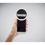 Rundes tragbares 8-cm-Selfie-Licht aus ABS mit 28 LEDs. Weißes Licht in 3 verschiedenen Helligkeitsstufen einstellbar. 80 mAh USB-Akku.-Schwarz-8719941053212-6