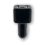 USB-Autoladegerät aus ABS mit 2 Hubs und Typ-C-Anschluss.-Schwarz-8719941008588-2