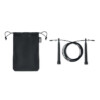 Springseil (Stahlkabel mit PVC-Ummantelung) verstellbar in einer 210D RPET-Tasche.-Schwarz-8719941052666