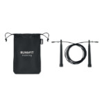 Springseil (Stahlkabel mit PVC-Ummantelung) verstellbar in einer 210D RPET-Tasche.-Schwarz-8719941052666-5