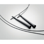 Springseil (Stahlkabel mit PVC-Ummantelung) verstellbar in einer 210D RPET-Tasche.-Schwarz-8719941052666-6
