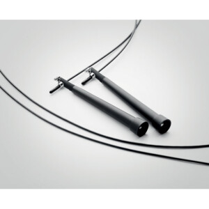 Springseil (Stahlkabel mit PVC-Ummantelung) verstellbar in einer 210D RPET-Tasche.-Schwarz-8719941052666-6