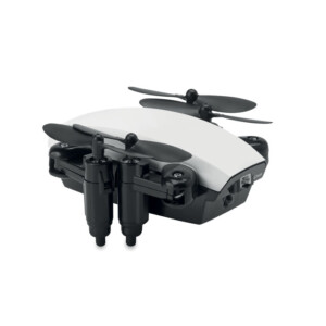Wifi faltbare Drohne mit Kamera zum Aufnehmen von Fotos und Videos. Kommt mit Fernbedienung und ist wiederaufladbar. Mit einer App auf Ihrem Smartphone können Sie diese Drohne auch steuern. 2 AAA-Batterien ausgeschlossen. Wiederaufladbarer 200-mAh-Li-Ion.-Weiß-8719941000995-1