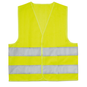 Kinderjacke. Reflektierendes Band für hohe Sichtbarkeit. 100% Polyester. EN17353.-Gelb-8719941019133