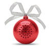 Kabelloser 5.0 Weihnachtskugel-Lautsprecher aus ABS. Einfache Verbindung mit allen Wireless-kompatiblen Geräten. 300 mAh Li-Ionen-Akku. Inklusive Ladekabel. Ausgangsdaten: 3W und 4 Ohm. Reichweite: 10m.-Rot-8719941000087