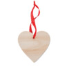 Herzförmige Weihnachtsdekoration aus Holz mit rotem Band.-Holz-8719941000940