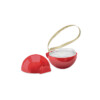 Natürlicher Lippenbalsam in einem runden Halter in Form einer Weihnachtskugel mit Metallic-Finish. Vanille-Duft. Dermatologisch getestet. SPF10.-Rot-8719941049079
