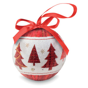 Perlmuttfarbene Weihnachtskugel mit Kordel. Passende individuelle Geschenkbox aus Karton.-Mehrfarbig-8719941012387-1