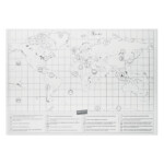 Planisphere zum Kratzen in verchromtem Papier. Verpackt in einer Papierröhre. Abmessungen der Karte: 42x30 cm.-Beige-8719941042124-1