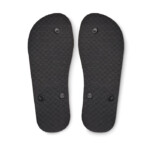 Sublimations-Flip-Flops mit PVC-Riemen. Gummisohle und Polyestergewebe oben. XL-Größen 44-46. Der Artikel kann nur in gedruckter Form bestellt werden.-Schwarz-8719941053090-1