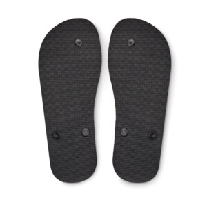Sublimations-Flip-Flops mit PVC-Riemen. Gummisohle und Polyestergewebe oben. XL-Größen 44-46. Der Artikel kann nur in gedruckter Form bestellt werden.-Schwarz-8719941053090-1