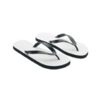 Sublimations-Flip-Flops mit PVC-Riemen. Gummisohle und Polyestergewebe oben. XL-Größen 44-46. Der Artikel kann nur in gedruckter Form bestellt werden.-Schwarz-8719941053090-2