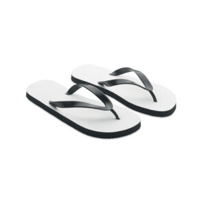 Sublimations-Flip-Flops mit PVC-Riemen. Gummisohle und Polyestergewebe oben. XL-Größen 44-46. Der Artikel kann nur in gedruckter Form bestellt werden.-Schwarz-8719941053090-2