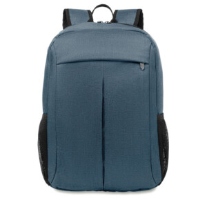 15-Zoll-Computerrucksack aus zweifarbigem 360D-Polyester. Verfügt über ein internes 15-Zoll-Laptopfach und eine Hauptfront mit Reißverschlusstasche. Gepolsterter Rücken und Riemen. Zusatztasche für das Tabletfach. Trolleyhaken hinten.-Blau-8719941011199