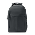 Rucksack aus zweifarbigem 600D RPET-Polyester mit Außentasche mit Reißverschluss und seitlicher Netztasche.-Schwarz-8719941057111-2