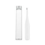 Digitales Thermometer in transparenter Schutzhülle. Eine Knopfbatterie enthalten.-Weiß-8719941051973-1