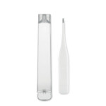 Digitales Thermometer in transparenter Schutzhülle. Eine Knopfbatterie enthalten.-Weiß-8719941051973-6