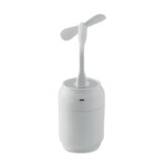 3-in-1-Luftbefeuchter in Dosenform. Mini-Ventilator mit Nachtlicht in 6 Farben