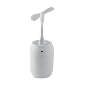 3-in-1-Luftbefeuchter in Dosenform. Mini-Ventilator mit Nachtlicht in 6 Farben
