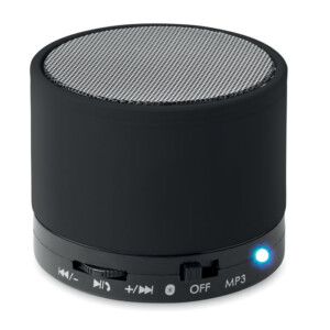 4.2 Wireless Lautsprecher aus ABS in gummierter Ausführung. Wiederaufladbarer Lithium-Akku mit 450 mAh. Inklusive SD-Kartensteckplatz und AUX/USB-Kabel. Freisprechfunktion. Ausgangsdaten: 3W