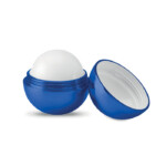 Natürlicher Lippenbalsam in einem runden Halter in Metallic-Optik. Dermatologisch getestet. SPF10.-Blau-8719941000865
