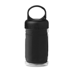 Inklusive PET-Flasche mit Karabiner und Mikrofaser-Sporthandtuch.-Schwarz-8719941050877