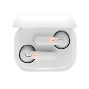 Ensemble de 2 écouteurs True Wireless Stéréo (TWS) 5.0 avec batterie 30 mAh intégrée. Temps de lecture env. 3 heures. Comprend un câble de charge micro USB et une station de charge de 185 mAh.-Blanc-8719941050587-6