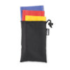 Lot de 3 bandes de fitness en TPE dans une pochette en polyester RPET. Les bandes de fitness ont toutes une résistance différente pour un entraînement optimal.-Noir-8719941056442