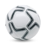 Ballon de football en matériau PVC. Correspond à  la taille officielle 5.-Blanc/Noir-8719941019751