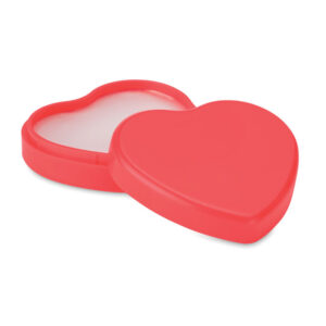 Baume à  lèvres naturel présenté dans une boîte en forme de coeur. 7 gr.SPF10.-Rouge-8719941045644