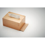 Boîte à  mouchoirs rectangulaire en bambou. 100 mouchoirs en papier inclus.-Bois-8719941053885-6