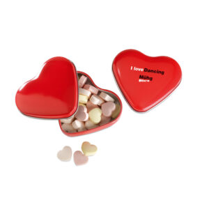 Boîte à  bonbons en forme de coeur avec 24 gr de sucreries. Vous allez adorer.-Rouge-8719941018358-5
