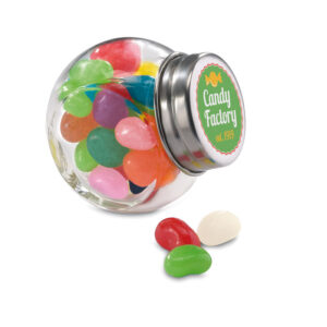 Bonbons multicolores dans un bocal en verre avec bouchon métallique. 30 g de bonbons.-Multicolore-8719941017559-5