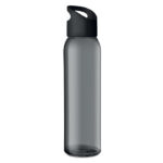Bouteille en verre avec couvercle en PP permettant la suspension. Contenance 470 ml. Ne convient pas aux boissons gazeuses. Anti fuite.-Noir-8719941043732