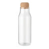 Bouteille en verre borosilicaté avec couvercle en liège.  Contenance : 1L.-Transparent-8719941054028