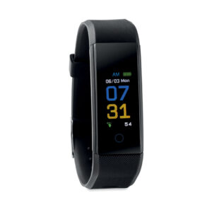 4.0 Bracelet sans fil de santé avec bandoulière amovible en TPU (pour le chargement). Batterie Li-pol 90 mAh rechargeable. Nécessite une application gratuite (Yoho Sport) disponible sous iOS et Android.-Noir-8719941044821