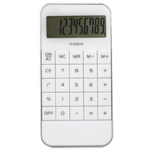 Calculatrice 10 chiffres en ABS. 1 pile AG13 incluse.-Blanc-8719941009585-1