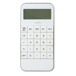Calculatrice 10 chiffres en ABS. 1 pile AG13 incluse.-Blanc-8719941009585-2