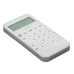 Calculatrice 10 chiffres en ABS. 1 pile AG13 incluse.-Blanc-8719941009585-3