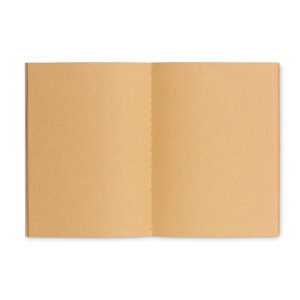 Carnet A6 à  couverture cartonnée (250gr/m²) avec 80 pages recyclées cousues en papier de 70 gr.-Beige-8719941047303-1