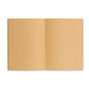 Carnet A6 à  couverture cartonnée (250gr/m²) avec 80 pages recyclées cousues en papier de 70 gr.-Beige-8719941047303-1