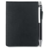 Carnet format A7. 60 pages blanches (70 gr.) incluant stylo bille encre bleue.-Noir-8719941005914