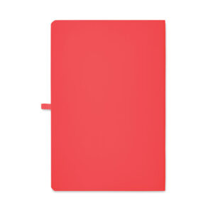Carnet A5 couverture en PU souple et papier ligné de 60 feuilles avec ruban et porte-stylo.-Rouge-8719941048089-1
