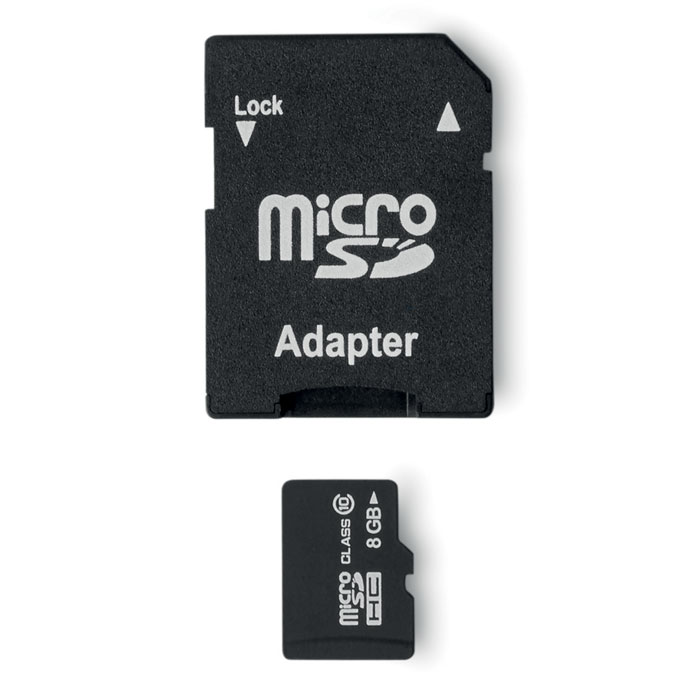 Carte Micro SD de 16G/8G incluant un adaptateur SD en PP .-Transparent--1
