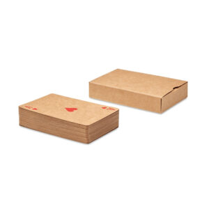 Cartes à  jouer classiques en papier recyclé dans une boîte en papier recyclé. 54 cartes.-Beige-8719941052291-3