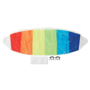 Cerf-volant forme aile de kite  arc-en-ciel en polyester 210T Rip stop avec 2 poignées. Présenté dans une pochette.-Multicolore-8719941055995-2